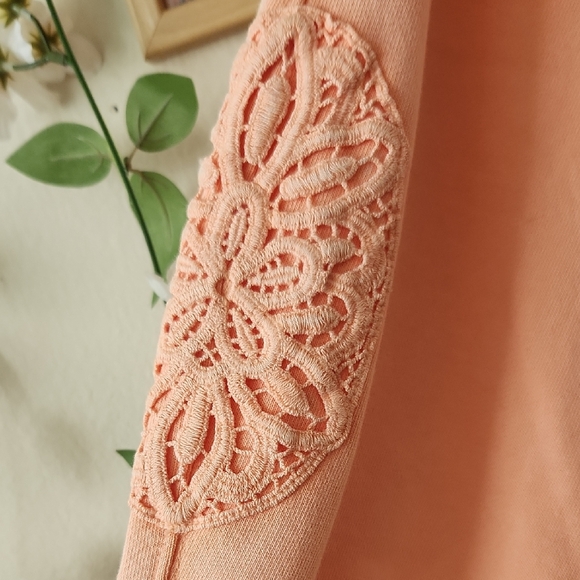 NWT - Aerie Beach Peach Keep It Light Crochet Sweater - S - Picture 4 of 5